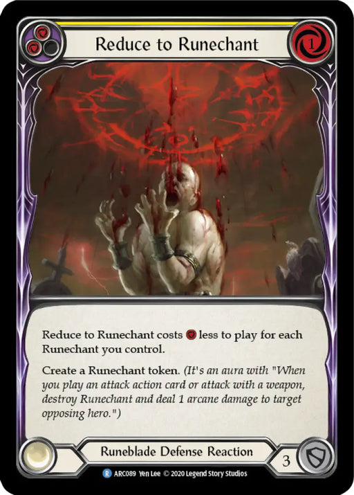 Reduce to Runechant (Yellow) [Arcane Rising Unlimited] Unlimited Normal - Flesh And Blood Single