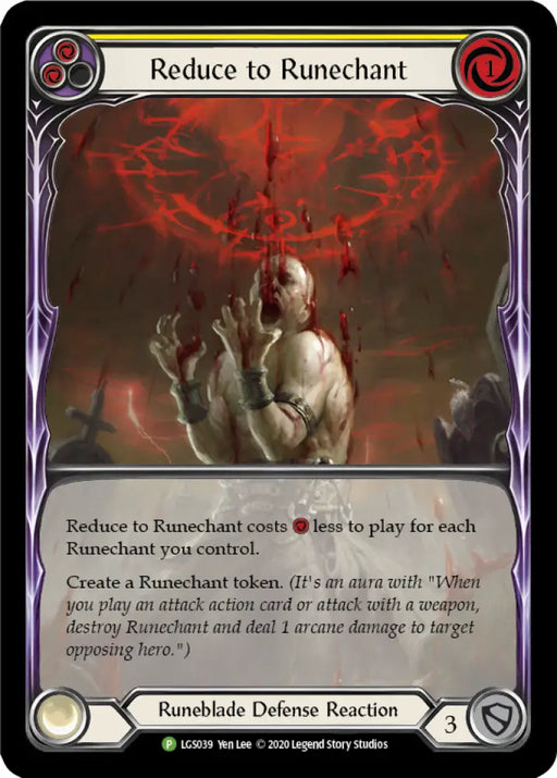 Reduce to Runechant (Yellow) [LGS039] (Promo) Rainbow Foil - Flesh And Blood Single