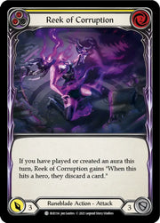 Reek of Corruption (Yellow) [Everfest] 1st Edition Rainbow Foil - Flesh And Blood Single