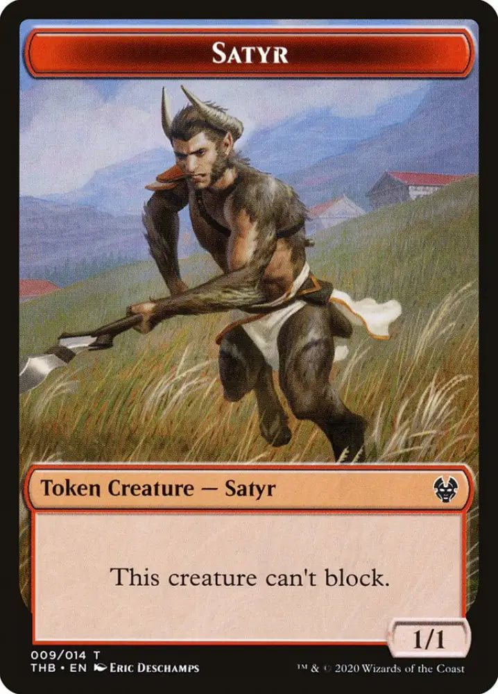 Reflection // Satyr Double-Sided Token [Theros Beyond Death Tokens] - MTG Single