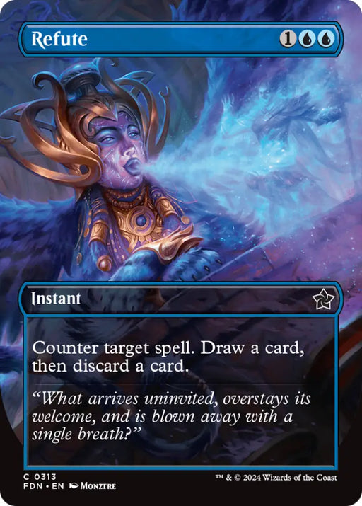 Refute (Borderless) [Foundations] - MTG Single