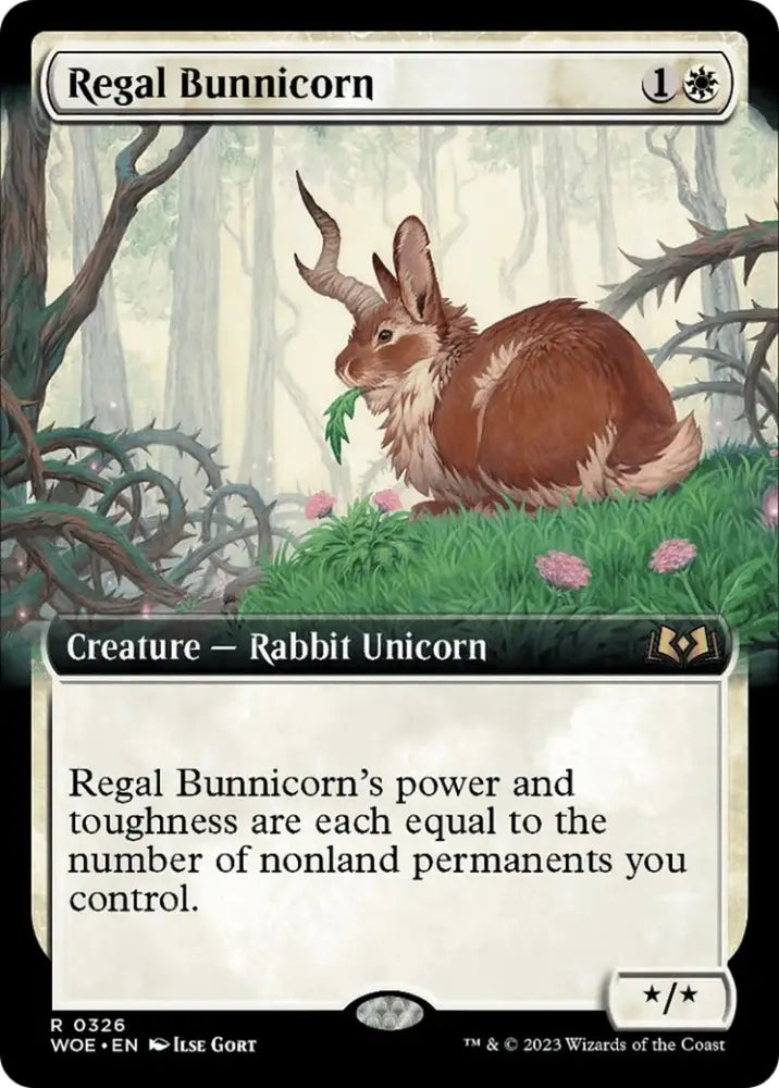 Regal Bunnicorn (Extended Art) [Wilds of Eldraine] - MTG Single