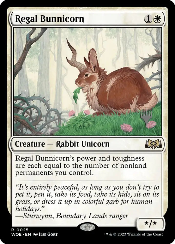 Regal Bunnicorn (Promo Pack) [Wilds of Eldraine Promos] - MTG Single