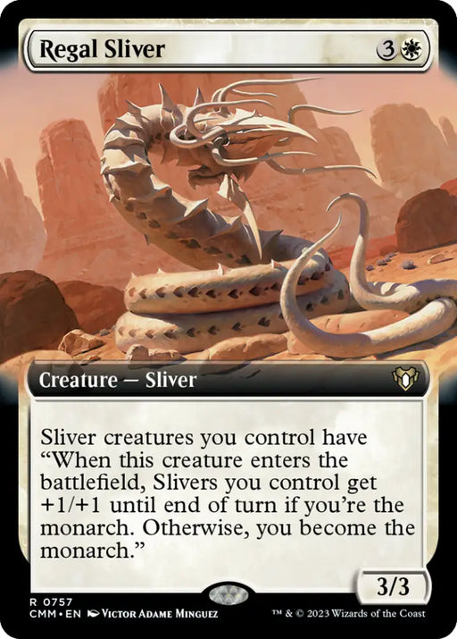 Regal Sliver (Extended Art) [Commander Masters] - MTG Single