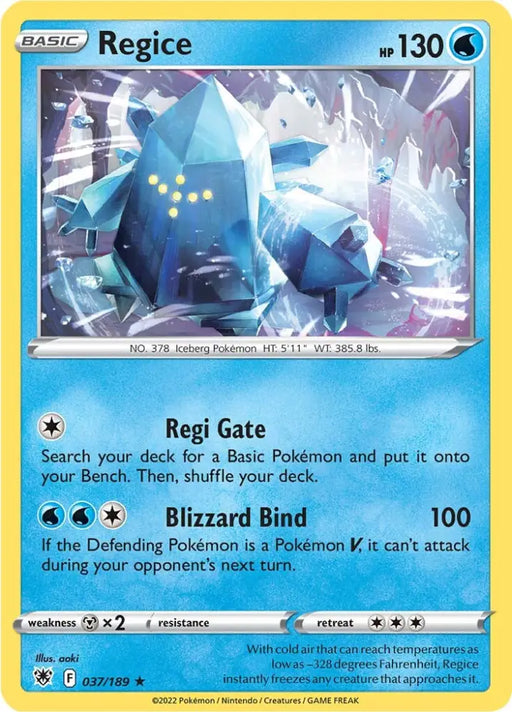Regice (037/189) [Sword & Shield: Astral Radiance] - Pokemon Single