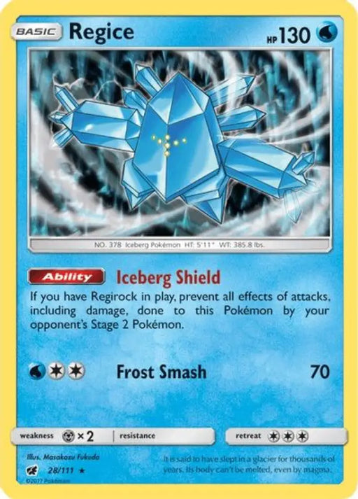 Regice (28/111) [Sun & Moon: Crimson Invasion] - Pokemon Single