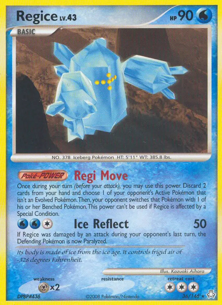 Regice (36/146) [Diamond & Pearl: Legends Awakened] - Pokemon Single