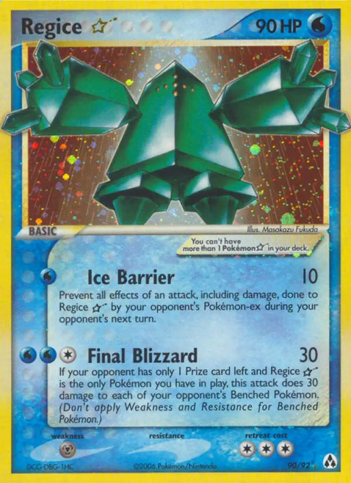 Regice Star (90/92) [EX: Legend Maker] - Pokemon Single