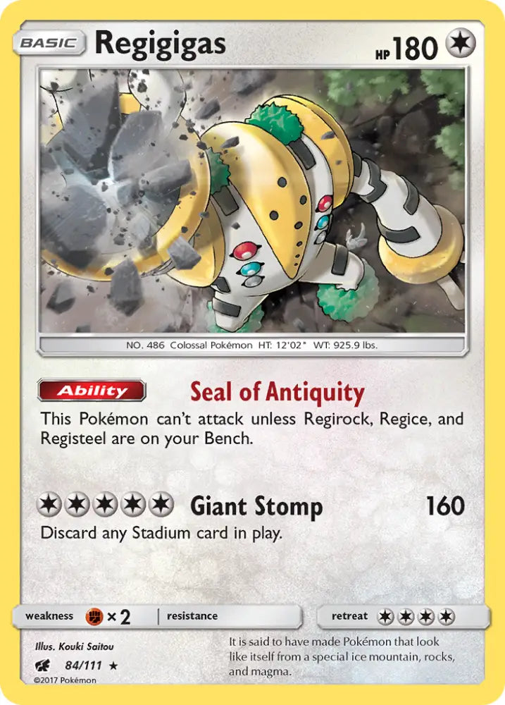 Regigigas (84/111) [Sun & Moon: Crimson Invasion] - Pokemon Single