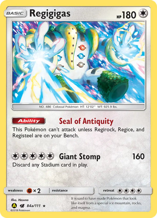 Regigigas (84a/111) (Alternate Art Promo) [Sun & Moon: Crimson Invasion] - Pokemon Single