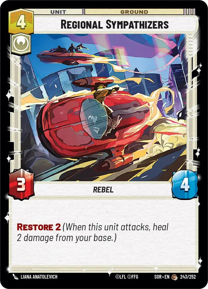 Regional Sympathizers (243/252) [Spark of Rebellion] - Star Wars: Unlimited Single