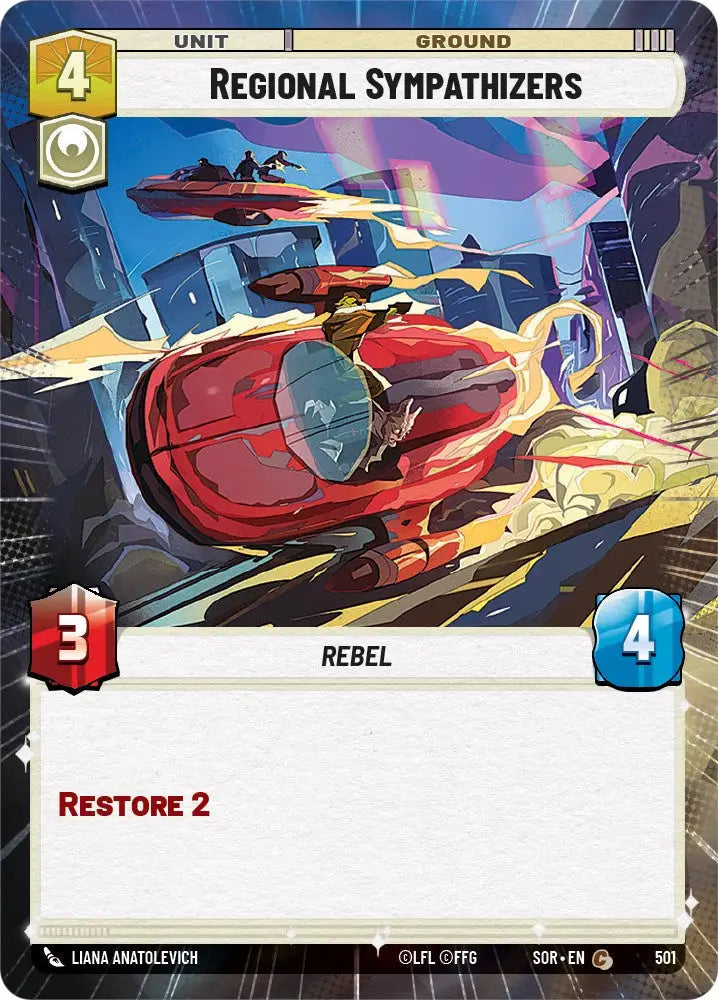Regional Sympathizers (Hyperspace) (501) [Spark of Rebellion] - Star Wars: Unlimited Single