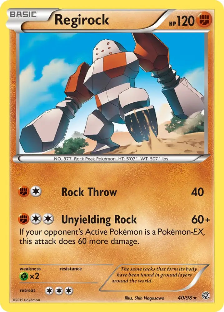 Regirock (40/98) (Theme Deck Exclusive) [XY: Ancient Origins] - Pokemon Single