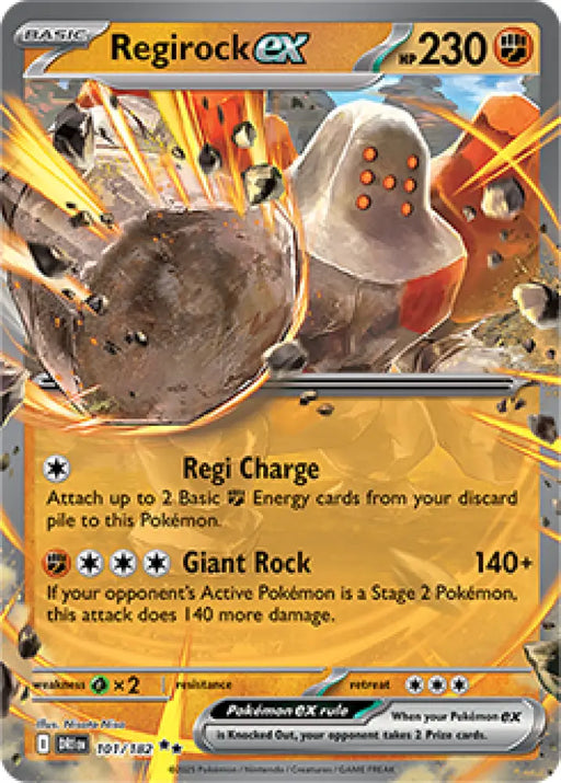 Regirock ex - 101/182 [SV10: Destined Rivals] - Pokemon Single