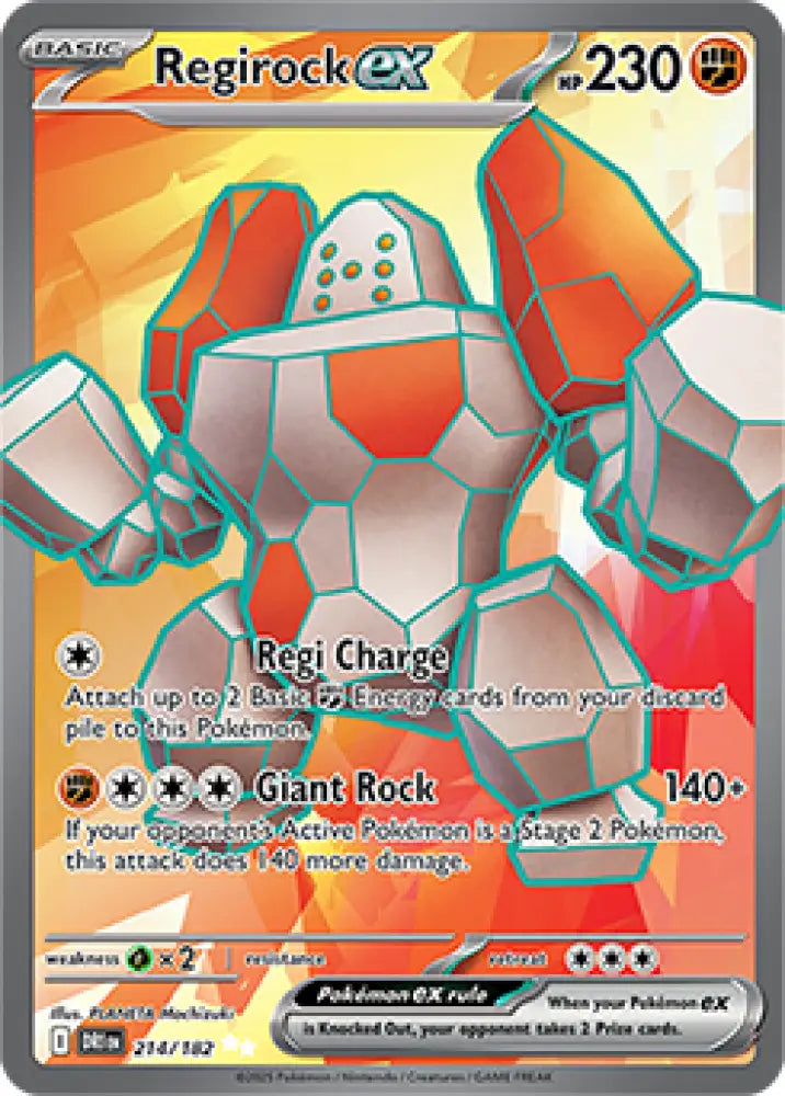 Regirock ex (214/182) [SV10: Destined Rivals] - Pokemon Single