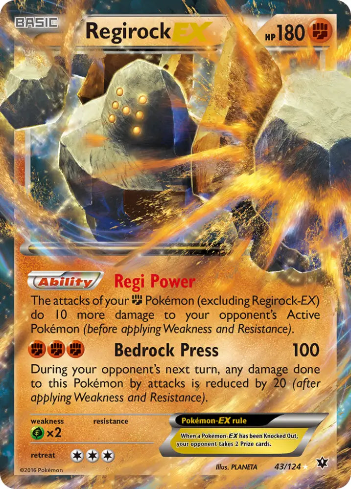 Regirock EX (43/124) [XY: Fates Collide] - Pokemon Single