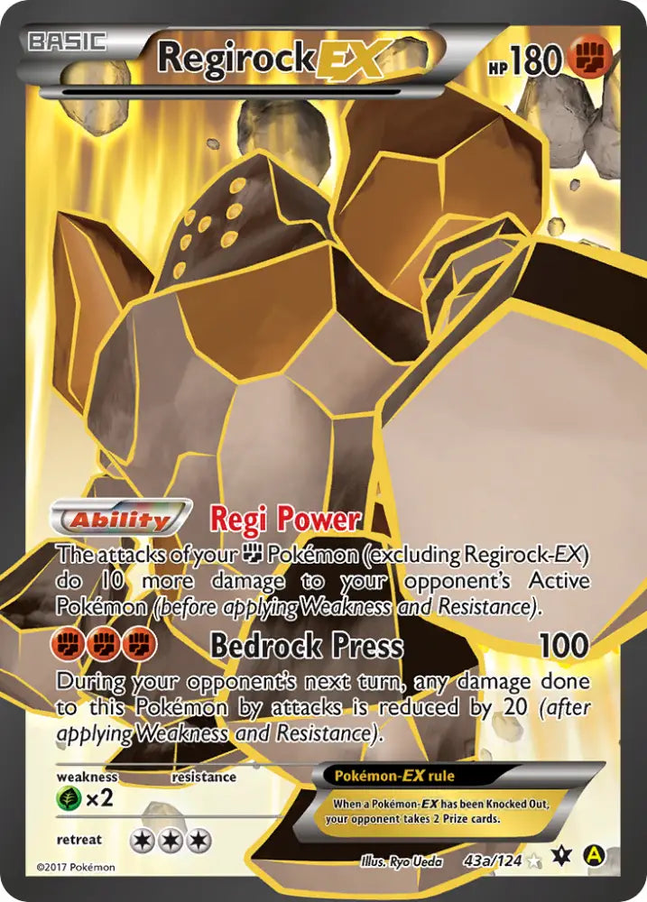 Regirock EX (43a/124) [Alternate Art Promos] - Pokemon Single
