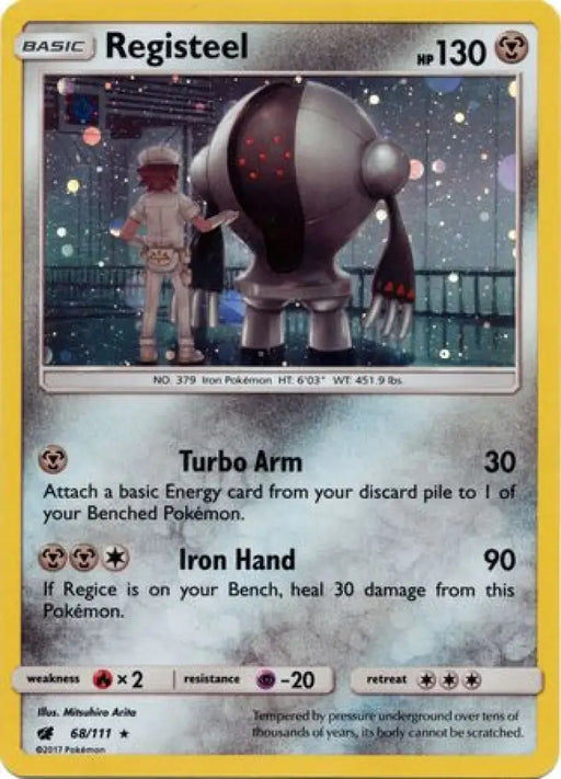 Registeel (68/111) (Cosmos Holo) [Sun & Moon: Crimson Invasion] - Pokemon Single