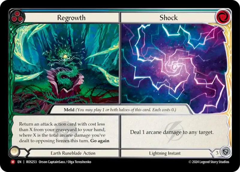 Regrowth // Shock [Rosetta] Rainbow Foil - Flesh And Blood Single