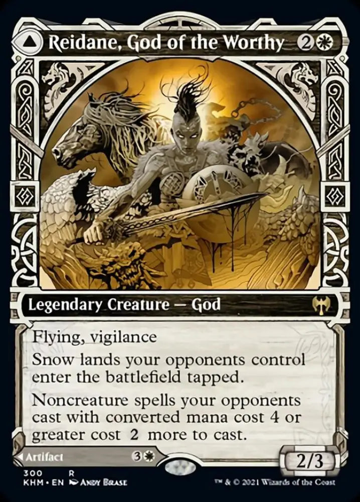 Reidane God of the Worthy // Valkmira Protector’s Shield (Showcase) [Kaldheim] - MTG Single