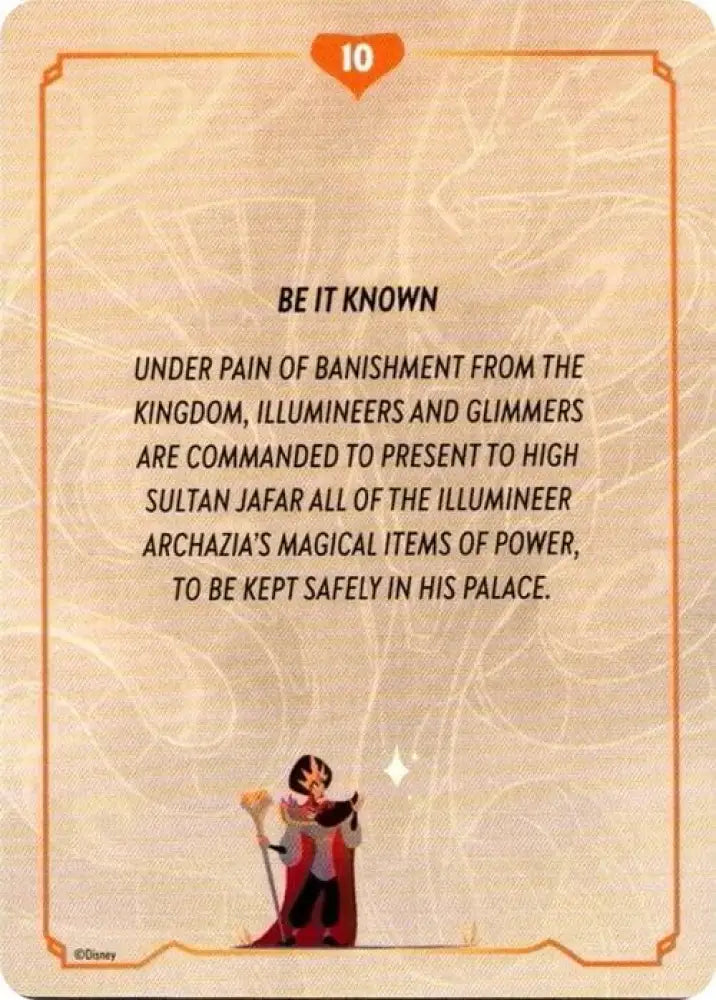 Reign of Jafar Lore Card (10 of 19) [Reign of Jafar]