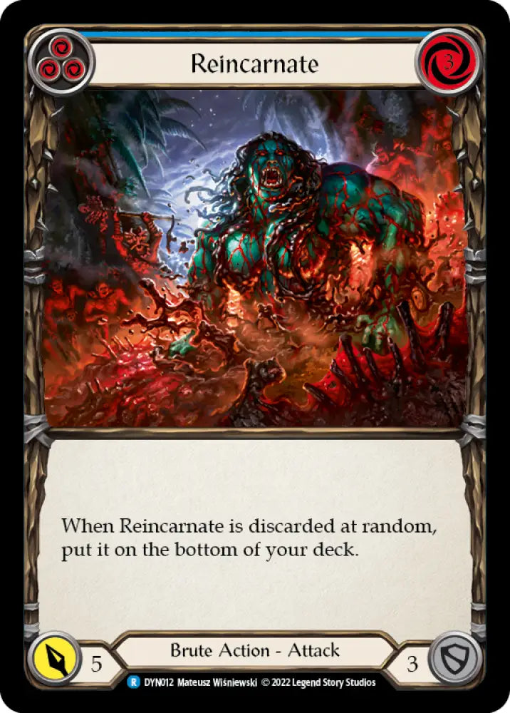 Reincarnate (Blue) [Dynasty] Rainbow Foil - Flesh And Blood Single