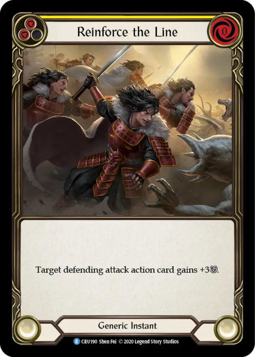Reinforce the Line (Yellow) [Crucible of War 1st Edition] 1st Edition Normal - Flesh And Blood Single