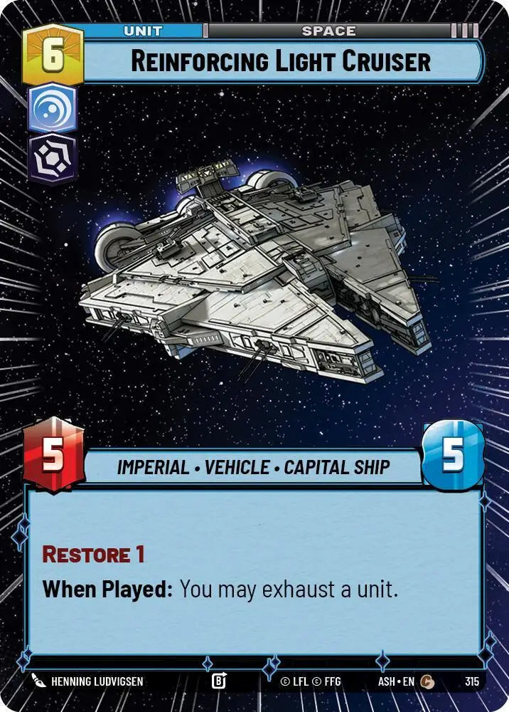 Reinforcing Light Cruiser (Hyperspace) (315) [Ashes of the Empire]