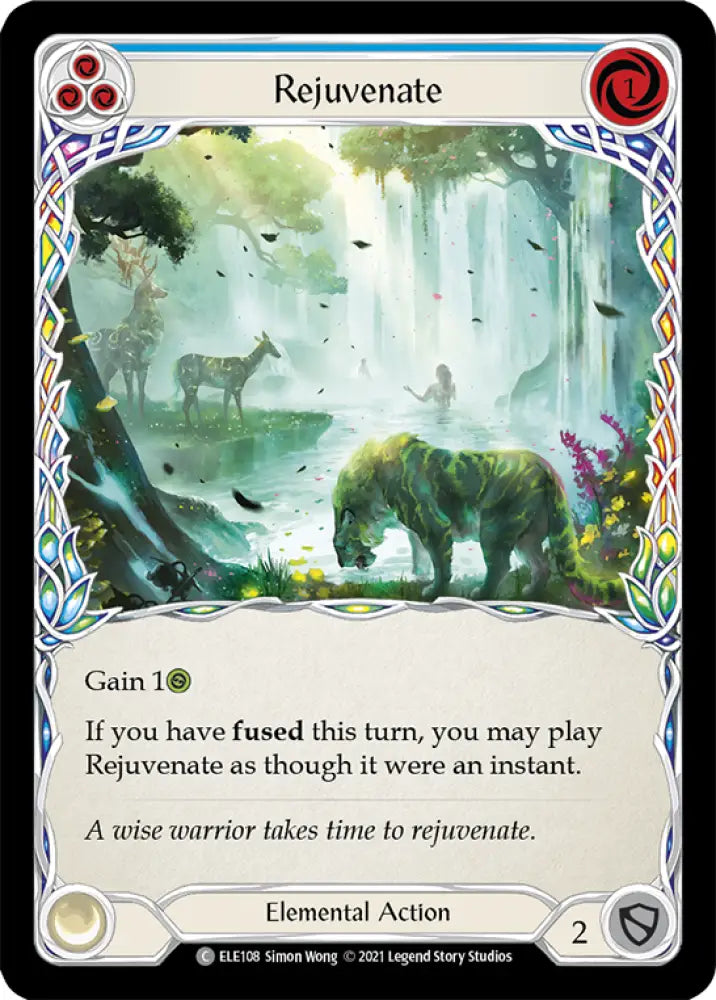 Rejuvenate (Blue) [Tales of Aria 1st Edition] 1st Edition Rainbow Foil - Flesh And Blood Single