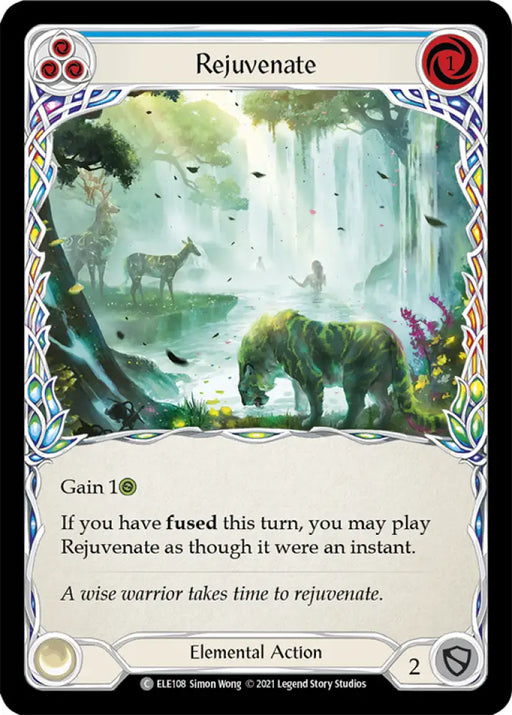 Rejuvenate (Blue) [Tales of Aria 1st Edition] 1st Edition Rainbow Foil - Flesh And Blood Single