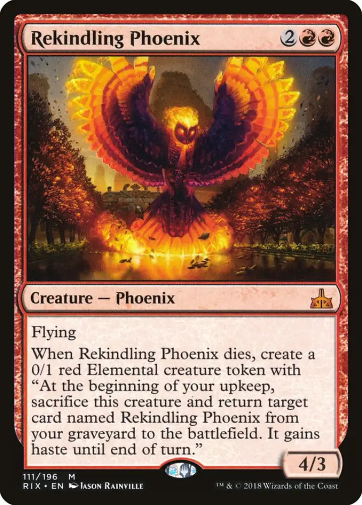 Rekindling Phoenix [Rivals of Ixalan] - MTG Single