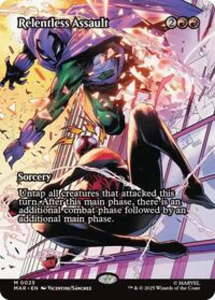 Relentless Assault (Borderless) (25) [Marvel Eternal-Legal]
