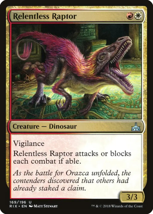 Relentless Raptor [Rivals of Ixalan] - MTG Single