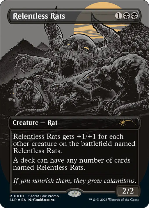 Relentless Rats (Borderless) [Secret Lair Showdown] - MTG Single