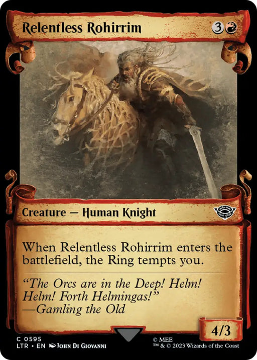Relentless Rohirrim [The Lord of the Rings: Tales of Middle-Earth Showcase Scrolls] - MTG Single