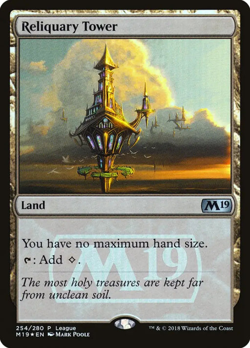 Reliquary Tower (League) [Core Set 2019 Promos] - MTG Single