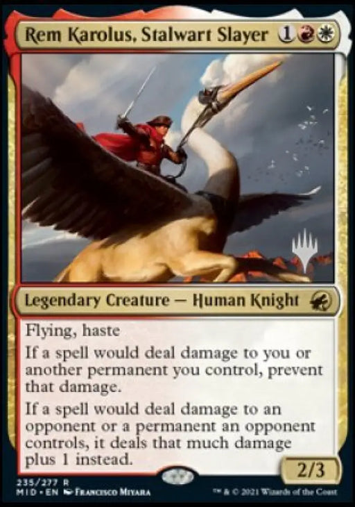 Rem Karolus Stalwart Slayer (Promo Pack) [Innistrad: Midnight Hunt Promos] - MTG Single