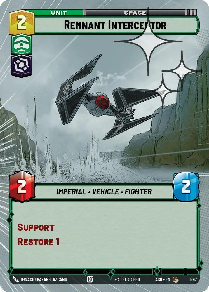 Remnant Interceptor (Hyperspace Foil) (597) [Ashes of the Empire]