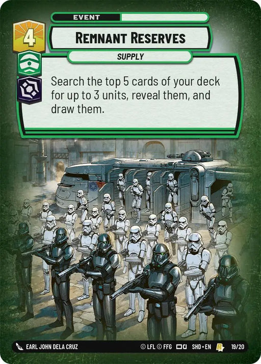 Remnant Reserves (19/20) [Shadows of the Galaxy: Weekly Play] - Star Wars: Unlimited Single