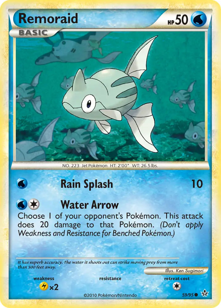 Remoraid (59/95) [HeartGold & SoulSilver: Unleashed] - Pokemon Single