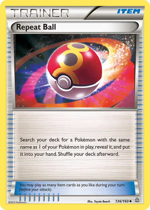 Repeat Ball (136/160) [XY: Primal Clash] - Pokemon Single