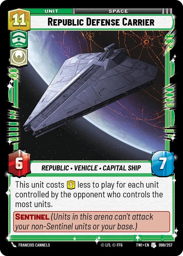 Republic Defense Carrier (098/257) [Twilight of the Republic] - Star Wars: Unlimited Single