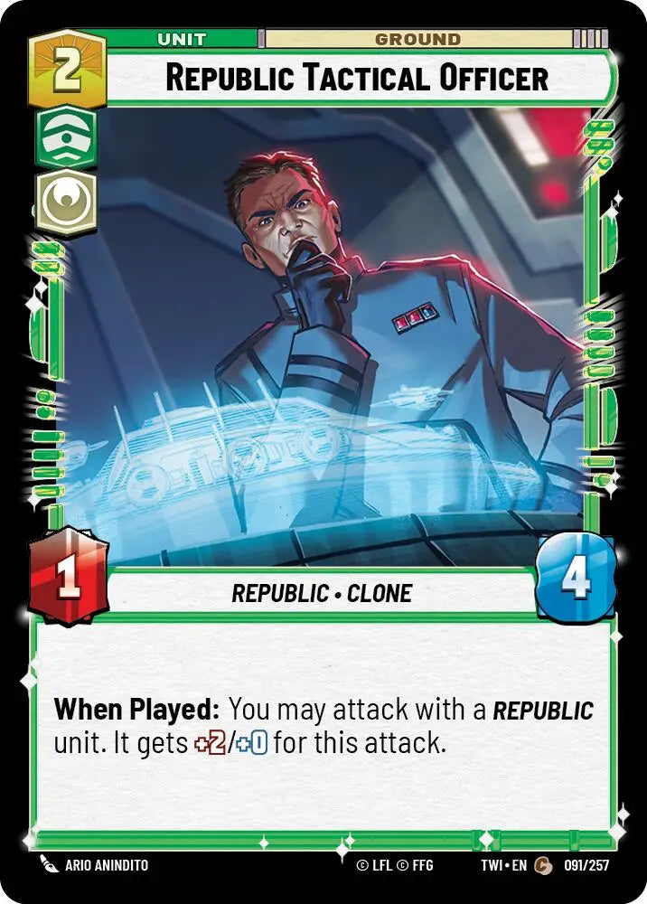 Republic Tactical Officer (091/257) [Twilight of the Republic] - Star Wars: Unlimited Single