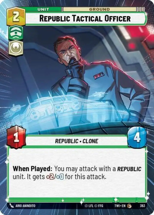 Republic Tactical Officer (Hyperspace) (363) [Twilight of the Republic] - Star Wars: Unlimited Single