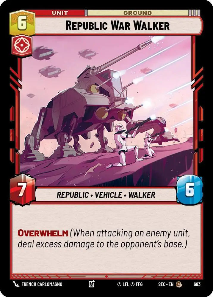 Republic War Walker (Foil) (683) [Secrets of Power]