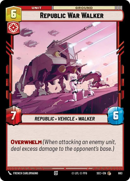 Republic War Walker (Foil) (683) [Secrets of Power]