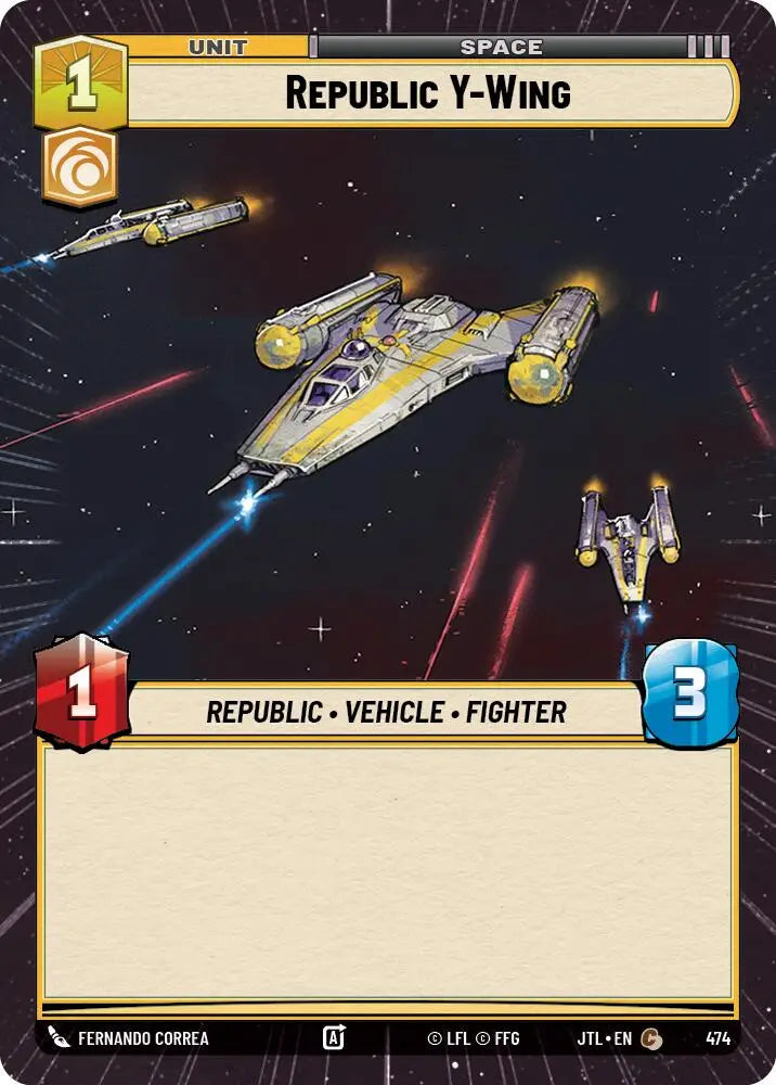 Republic Y-Wing (Hyperspace) (474) [Jump to Lightspeed] - Star Wars: Unlimited Single