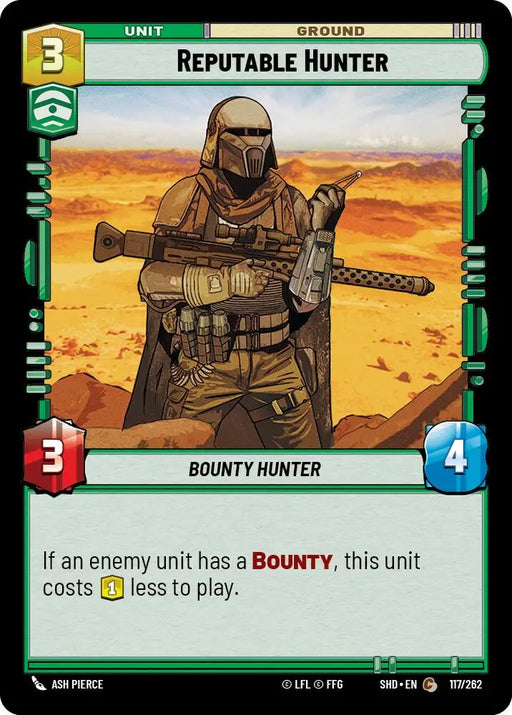 Reputable Hunter (117/262) [Shadows of the Galaxy] - Star Wars: Unlimited Single