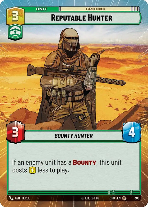 Reputable Hunter (Hyperspace) (386) [Shadows of the Galaxy] - Star Wars: Unlimited Single