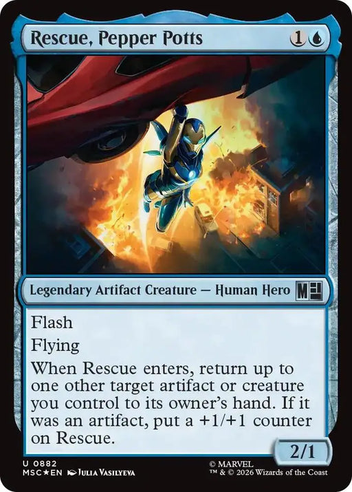 Rescue, Pepper Potts (Surge Foil) (882) [Marvel Super Heroes Commander]